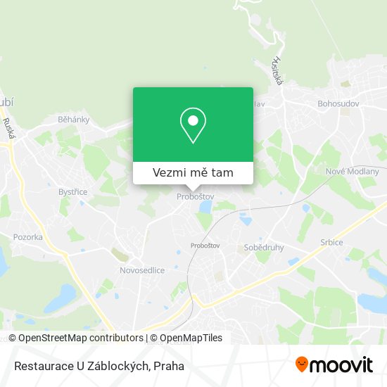 Restaurace U Záblockých mapa