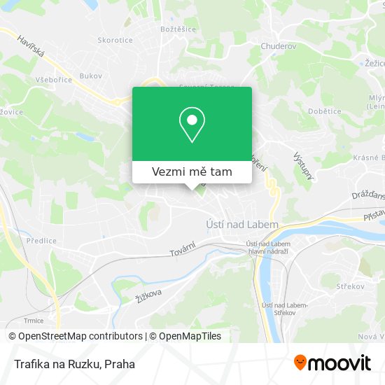 Trafika na Ruzku mapa