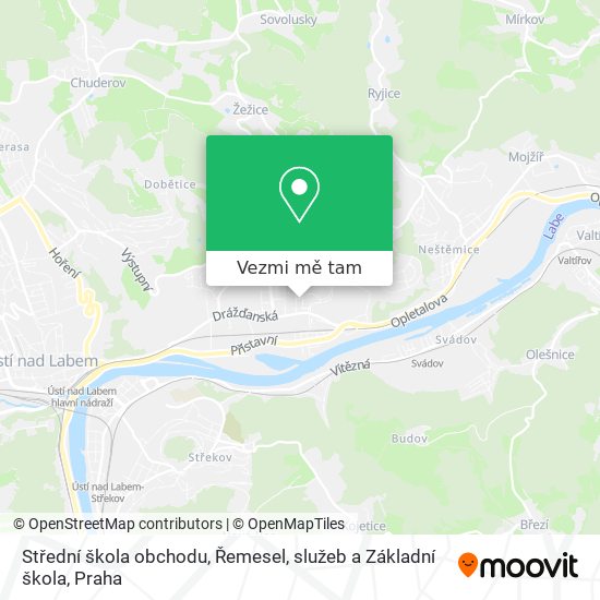 Střední škola obchodu, Řemesel, služeb a Základní škola mapa