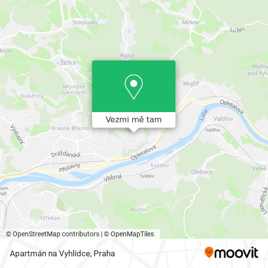 Apartmán na Vyhlídce mapa