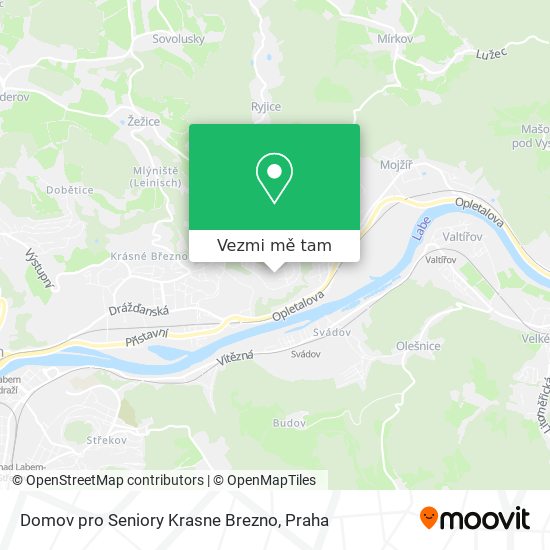 Domov pro Seniory Krasne Brezno mapa