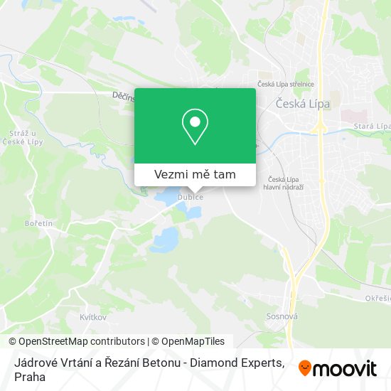 Jádrové Vrtání a Řezání Betonu - Diamond Experts mapa