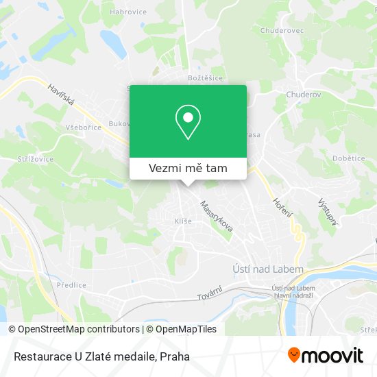 Restaurace U Zlaté medaile mapa