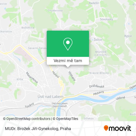 MUDr. Brožek Jiří-Gynekolog mapa