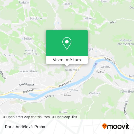 Doris Andělová mapa