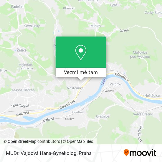 MUDr. Vajdová Hana-Gynekolog mapa