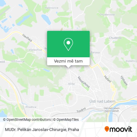 MUDr. Pelikán Jaroslav-Chirurgie mapa