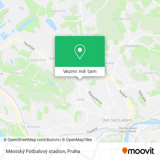 Městský Fotbalový stadion mapa