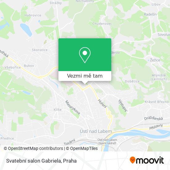 Svatební salon Gabriela mapa