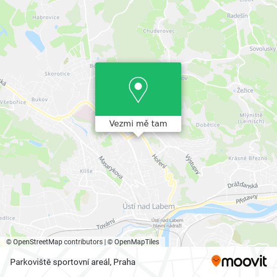 Parkoviště sportovní areál mapa