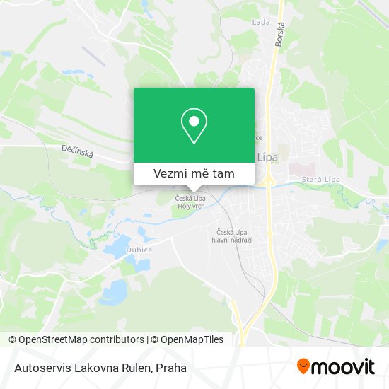 Autoservis Lakovna Rulen mapa