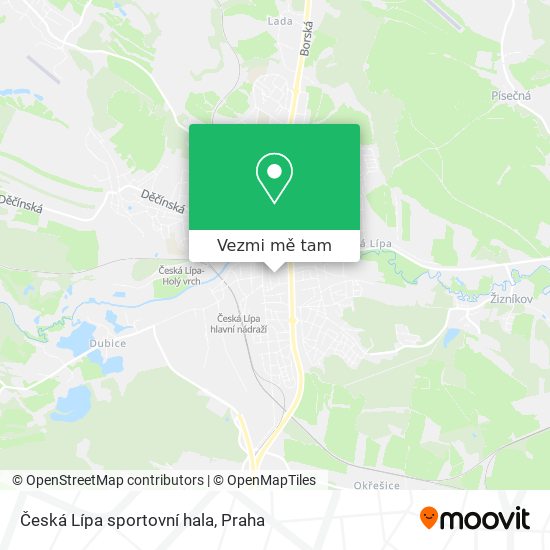 Česká Lípa sportovní hala mapa