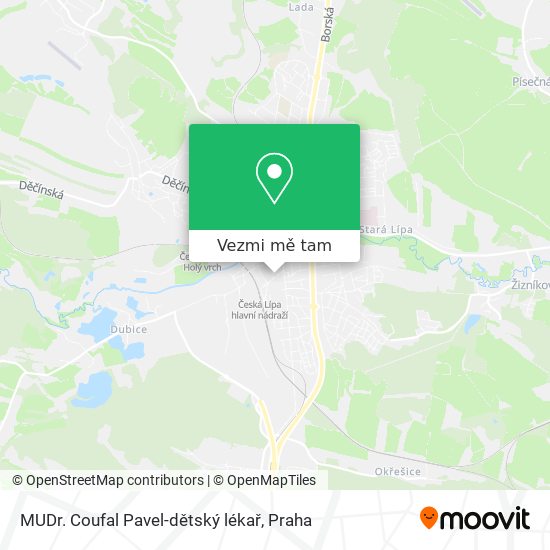 MUDr. Coufal Pavel-dětský lékař mapa