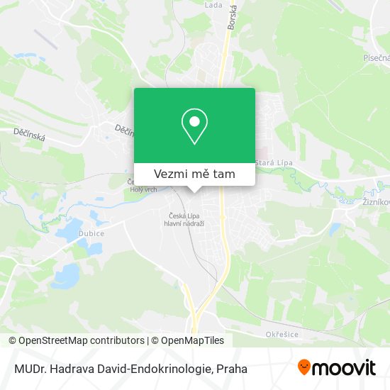 MUDr. Hadrava David-Endokrinologie mapa