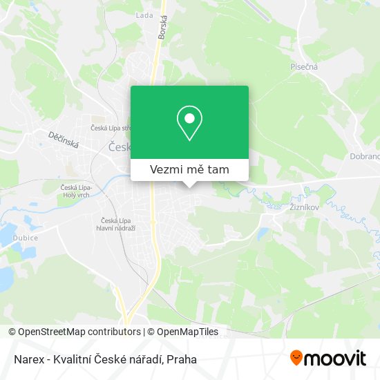 Narex - Kvalitní České nářadí mapa
