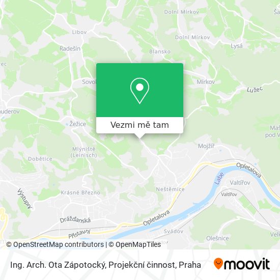 Ing. Arch. Ota Zápotocký, Projekční činnost mapa