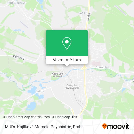 MUDr. Kajlíková Marcela-Psychiatrie mapa