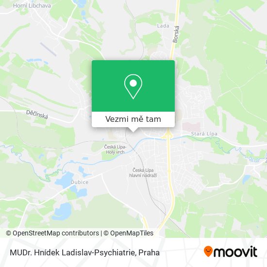 MUDr. Hnídek Ladislav-Psychiatrie mapa