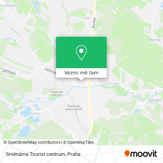 Směnárna Tourist centrum mapa