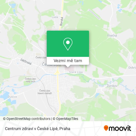 Centrum zdraví v České Lípě mapa