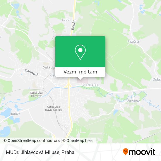 MUDr. Jihlavcová Miluše mapa