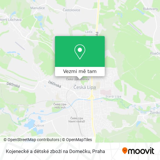 Kojenecké a dětské zboží na Domečku mapa