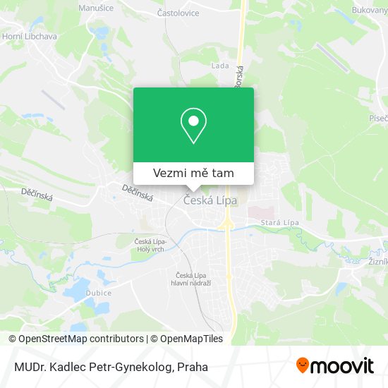 MUDr. Kadlec Petr-Gynekolog mapa