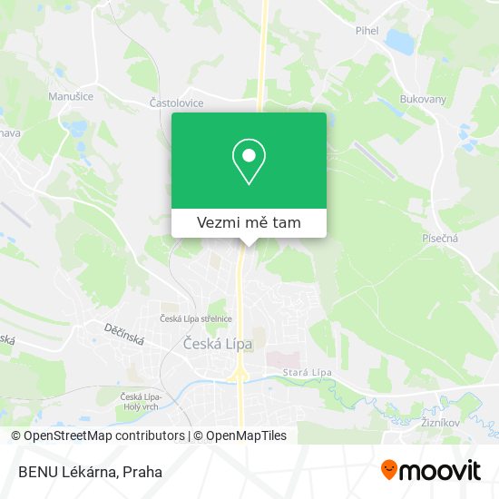 BENU Lékárna mapa