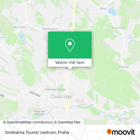 Směnárna Tourist centrum mapa