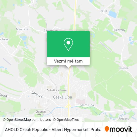 AHOLD Czech Republic - Albert Hypermarket mapa