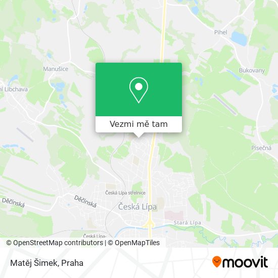 Matěj Šimek mapa