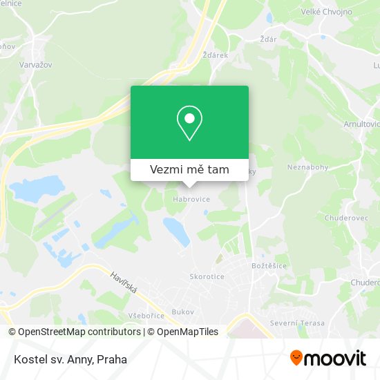 Kostel sv. Anny mapa
