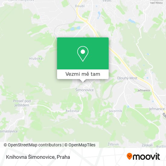 Knihovna Šimonovice mapa