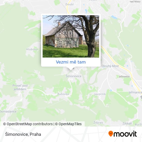 Šimonovice mapa