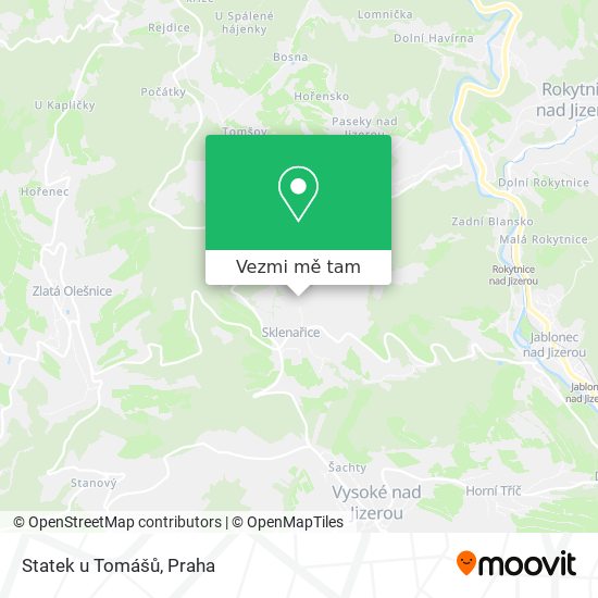 Statek u Tomášů mapa