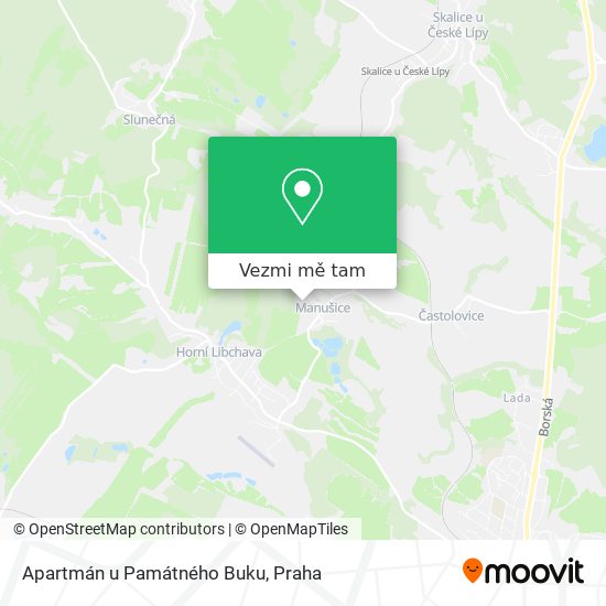 Apartmán u Památného Buku mapa