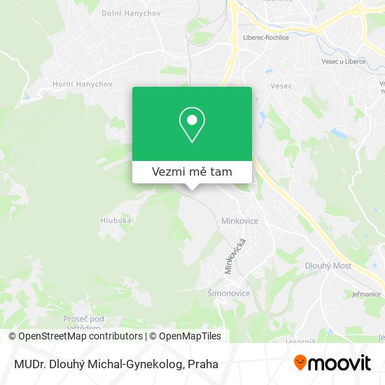 MUDr. Dlouhý Michal-Gynekolog mapa