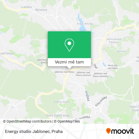 Energy studio Jablonec mapa