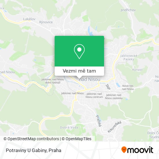 Potraviny U Gabiny mapa
