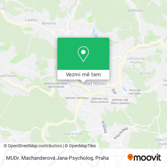 MUDr. Machanderová Jana-Psycholog mapa