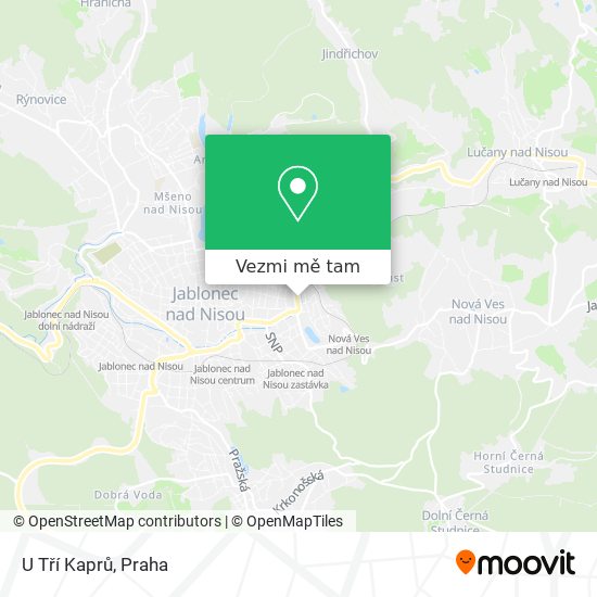 U Tří Kaprů mapa