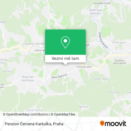 Penzion Červená Karkulka mapa