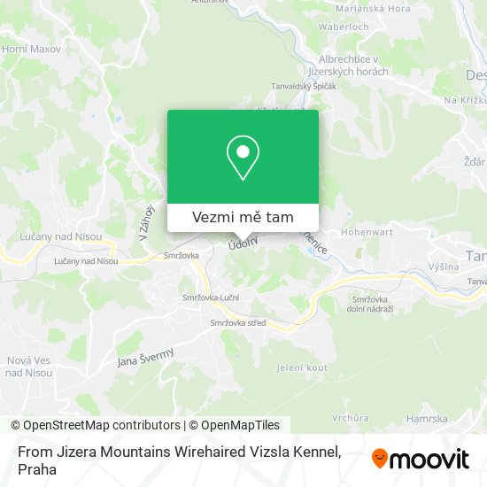 From Jizera Mountains Wirehaired Vizsla Kennel mapa