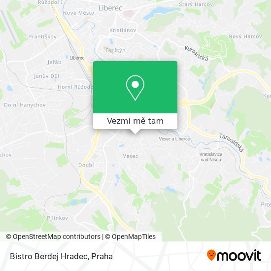 Bistro Berdej Hradec mapa