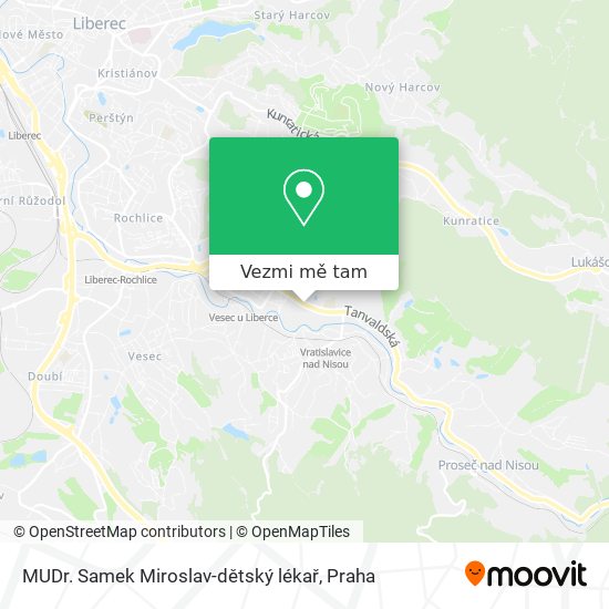 MUDr. Samek Miroslav-dětský lékař mapa