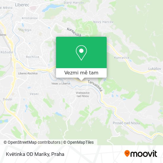 Květinka OD Mariky mapa