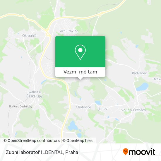 Zubní laboratoř ILDENTAL mapa