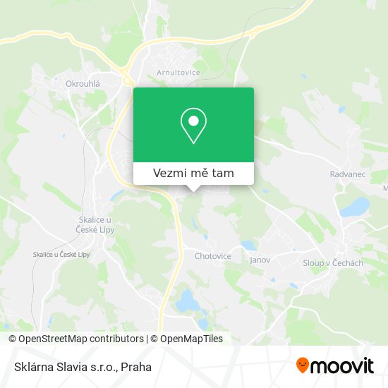 Sklárna Slavia s.r.o. mapa