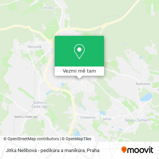 Jitka Nelibová - pedikúra a manikúra mapa