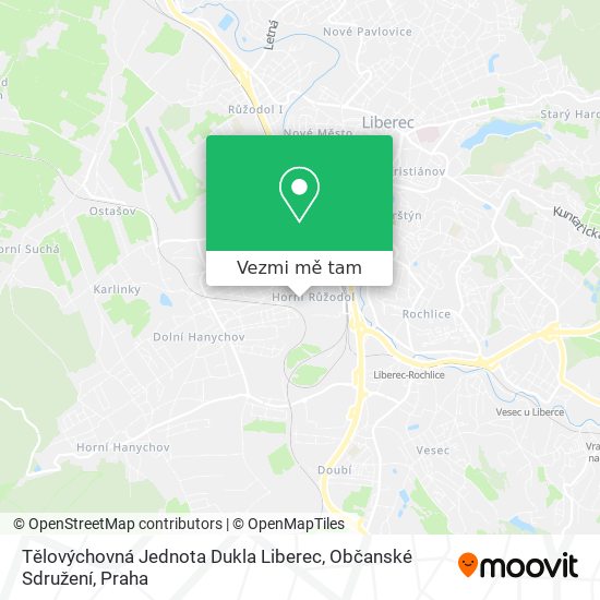 Tělovýchovná Jednota Dukla Liberec, Občanské Sdružení mapa